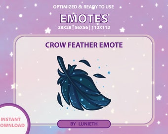 Black Feather Emote | Cute Twitch Emote Design | Twitch Discord Youtube | Channel Points