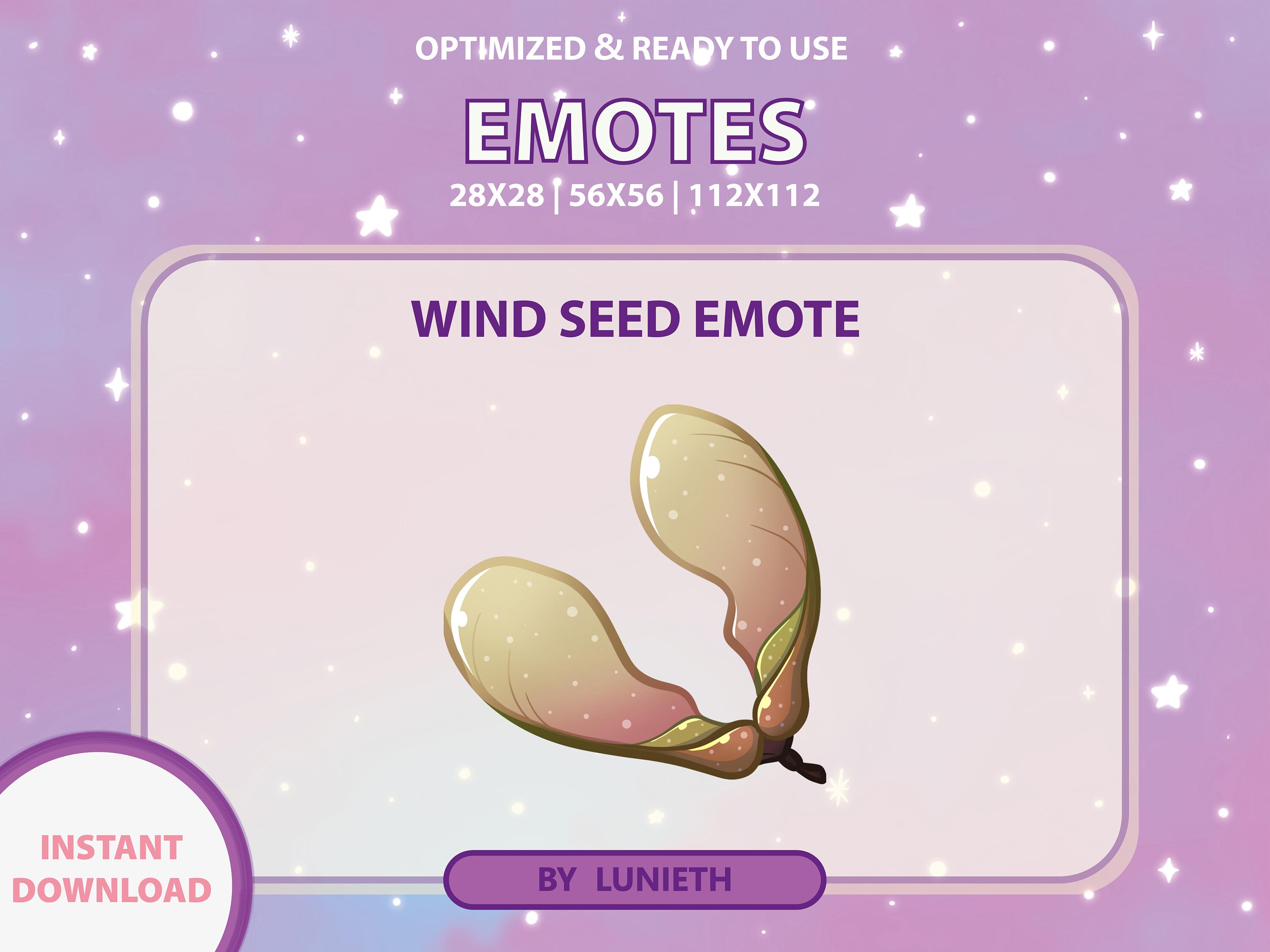Emote seme / Design simpatico emote Twitch / Twitch Discord Youtube / Punti canale