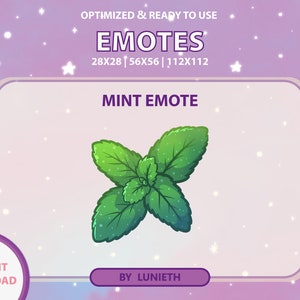 Minze Emote | Süßes Twitch Emote Design | Twitch Discord Youtube | Kanalpunkte