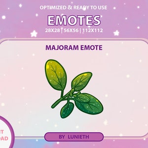Majoram Emote | Cute Twitch Emote Design | Twitch Discord Youtube | Channel Points