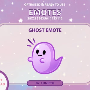 Ghost Emote | Cute Twitch Emote Design | Twitch Discord Youtube | Channel Points