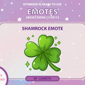 Shamrock Emote | Cute Twitch Emote Design | Twitch Discord Youtube | Channel Points