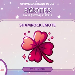 Shamrock Emote | Cute Twitch Emote Design | Twitch Discord Youtube | Channel Points