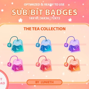 Tea Bag Badges | Bit Badges | Twitch Badges | Sub Badges