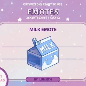 Emotka Whole Milk Box | Uroczy projekt emotki Twitch | Twitch Discord Youtube | Punkty kanału