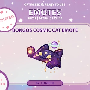 Gesto de bongos de gato cósmico, Bonito diseño de gesto de Twitch, Youtube de Discord de Twitch, Puntos de canal