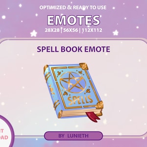 Spell Book Emote | Cute Twitch Emote Design | Twitch Discord Youtube | Channel Points
