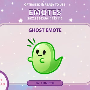 Ghost Emote | Cute Twitch Emote Design | Twitch Discord Youtube | Channel Points