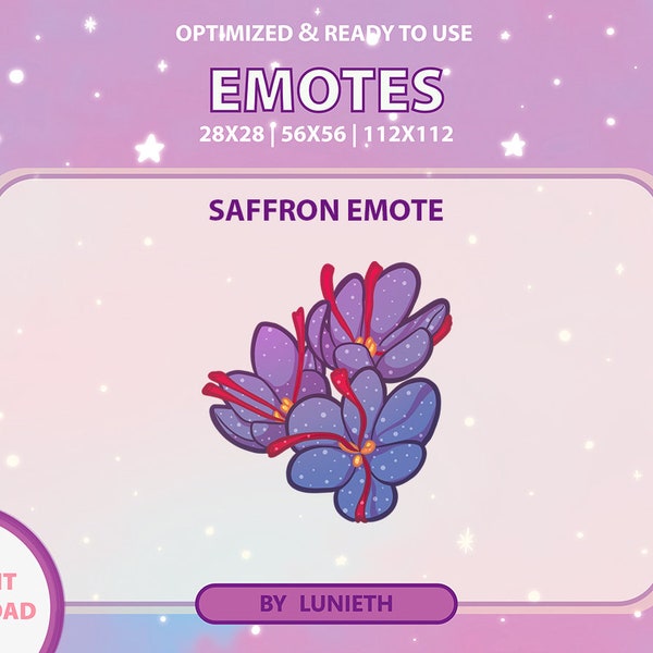 Saffron Emote | Cute Twitch Emote Design | Twitch Discord Youtube | Channel Points