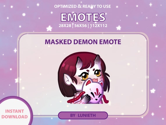 Demon Girl Emote Cute Twitch Emote Design Twitch Discord 