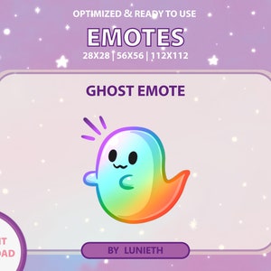 Ghost Emote | Cute Twitch Emote Design | Twitch Discord Youtube | Channel Points