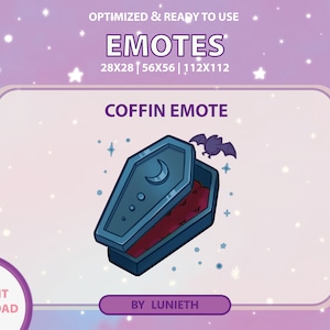 Coffin Emote | Cute Twitch Emote Design | Twitch Discord Youtube | Channel Points