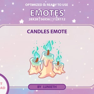 Fire Candles Emote | Cute Twitch Emote Design | Twitch Discord Youtube | Channel Points