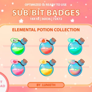 Magic Potion Badges | Bit Badges | Twitch Badges | Sub Badges