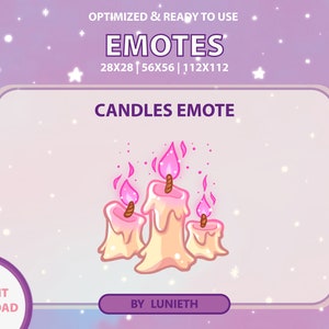 Fire Candles Emote | Cute Twitch Emote Design | Twitch Discord Youtube | Channel Points
