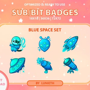 Conjunto de gestos de espacio azul, Bonito diseño de gestos de Twitch, Youtube de Discord de Twitch, Puntos de canal