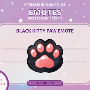 Kattenpoot-emote | Pootroze teenboon | Leuk Twitch-emoteontwerp | Twitch Discord Youtube | Kanaalpunten