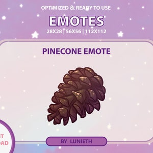 Pinecone Emote | Cute Twitch Emote Design | Twitch Discord Youtube | Channel Points