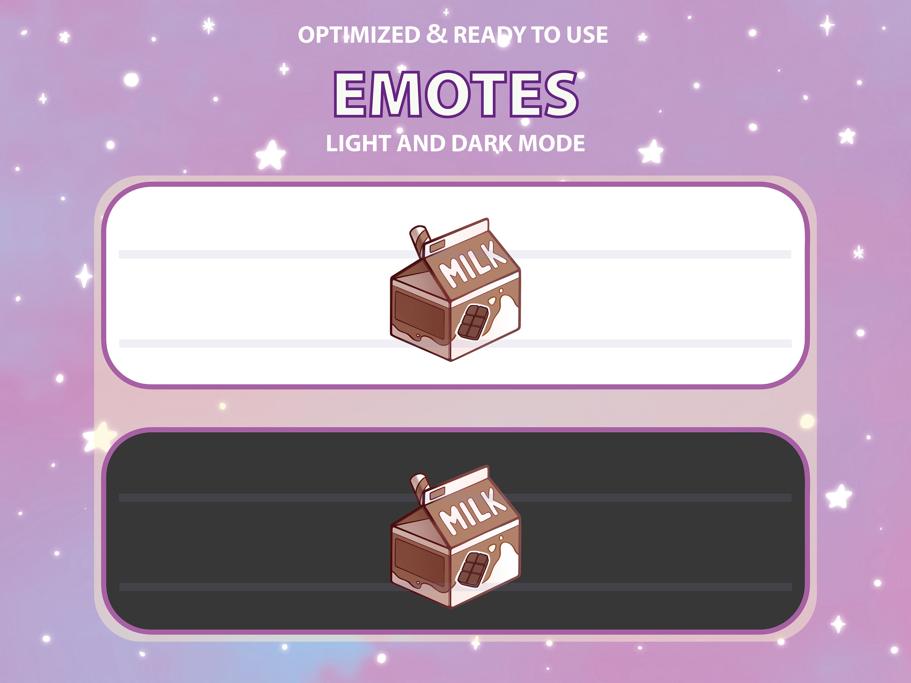 Chocolate Milk Box Emote / Lindo Twitch Emote Design / Twitch Etsy España
