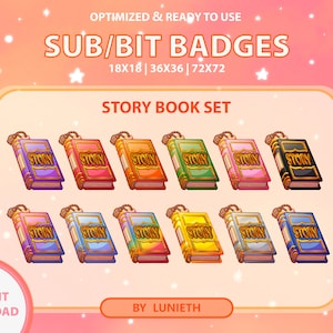 Odznaki Story Book | Odznaki Bit | Odznaki Twitch | Kryształowy Klejnot | Booktok