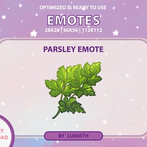 Petersilie Emote | Süßes Twitch Emote Design | Twitch Discord Youtube | Kanalpunkte