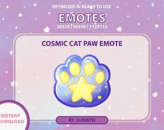 Cosmic Cat Paw Emote: Twitch/Discord/YouTube (Digital Download)