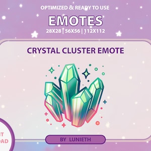 Quartz Cluster Emote | Cute Twitch Emote Design | Twitch Discord Youtube | Channel Points