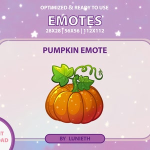 Pumpkin Emote | Cute Twitch Emote Design | Twitch Discord Youtube | Channel Points