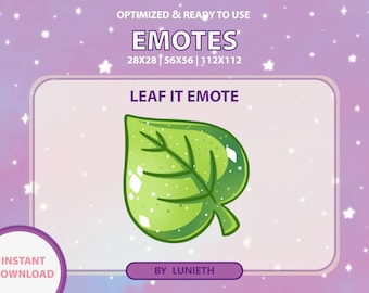 Green Leaf Emote AC | Cute Twitch Emote Design | Twitch Discord Youtube | Channel Points