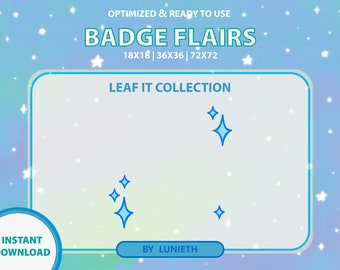Sparkle Twitch Badge Flairs | Twitch Sub Badges | Subscriber Badges | Bit Badges | Instant Download | Premade Design | Gamer pack | Streamer