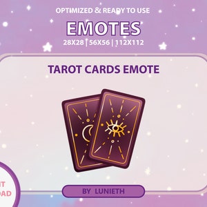 Tarot Cards Emote | Cute Twitch Emote Design | Twitch Discord Youtube | Channel Points