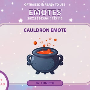 Cauldron Potion Emote | Cute Twitch Emote Design | Twitch Discord Youtube | Channel Points