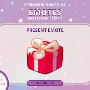Present Emote | Twitch Emote | Youtube Twitch Discord | Channel Points