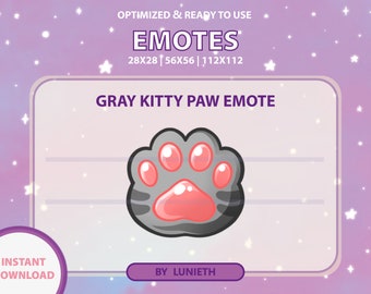Cat Paw Emote  |  Paw Pink Toe Bean | Cute Twitch Emote Design | Twitch Discord Youtube | Channel Points