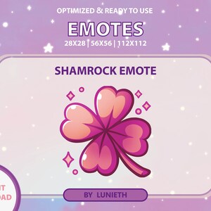 Shamrock Emote | Cute Twitch Emote Design | Twitch Discord Youtube | Channel Points