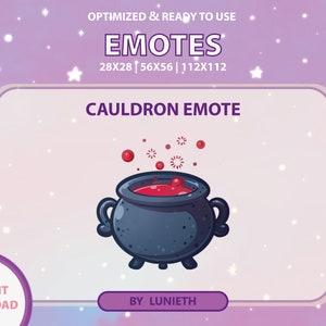 Cauldron Potion Emote | Cute Twitch Emote Design | Twitch Discord Youtube | Channel Points