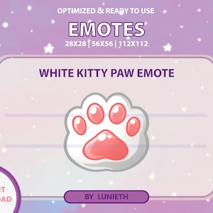 Cat Paw Emote  |  Paw Pink Toe Bean | Cute Twitch Emote Design | Twitch Discord Youtube | Channel Points