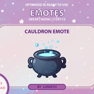 Cauldron Potion Emote | Cute Twitch Emote Design | Twitch Discord Youtube | Channel Points