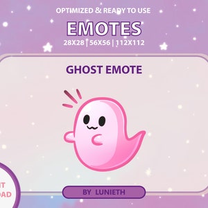 Ghost Emote | Cute Twitch Emote Design | Twitch Discord Youtube | Channel Points