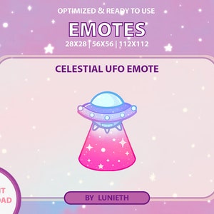 Pastel UFO Emote | Cute Twitch Emote Design | Twitch Discord Youtube | Channel Points