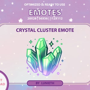 Quartz Cluster Emote | Cute Twitch Emote Design | Twitch Discord Youtube | Channel Points