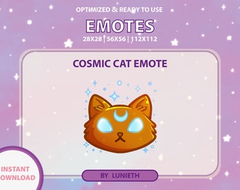 Cosmic Cat Emote | Cute Twitch Emote Design | Twitch Discord Youtube | Channel Points