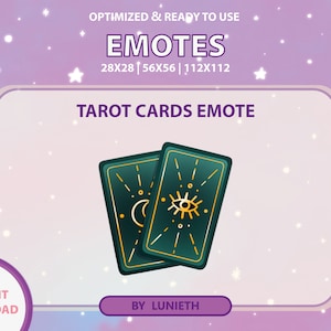 Emote tarotkaarten | Leuk Twitch-emoteontwerp | Twitch Discord Youtube | Kanaalpunten