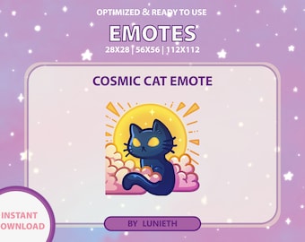 Sun Cat Emote | Cute Twitch Emote Design | Twitch Discord Youtube | Channel Points