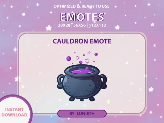 Cauldron Potion Emote | Cute Twitch Emote Design | Twitch Discord Youtube | Channel Points