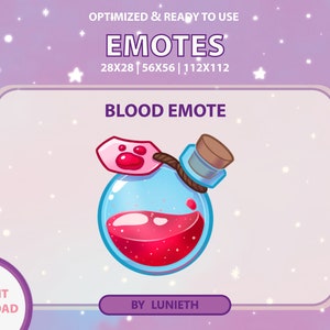 Red Potion Bottle Emote  | Cute Twitch Emote Design | Twitch Discord Youtube | Channel Points