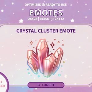 Emote d&#39;amas de quartz | Adorable emote pour Twitch | Twitch Discord Youtube | Points de passage