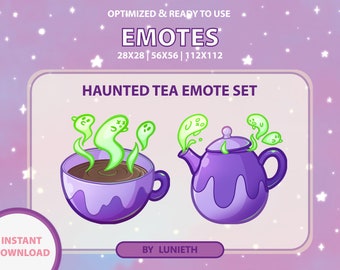 Tea TIme Emote Set| Cute Twitch Emote Design | Twitch Discord Youtube | Channel Points