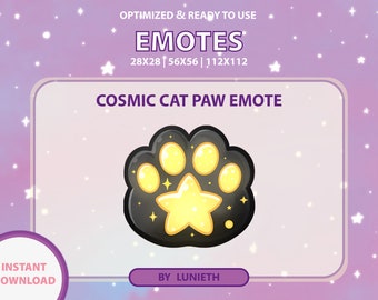 Cosmic Cat Paw Emote | Cute Twitch Emote Design | Twitch Discord Youtube | Channel Points