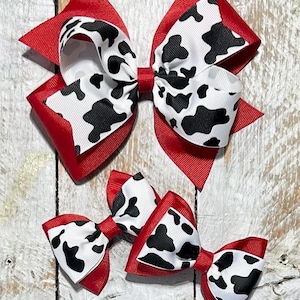 Chick-fil-A Inspired Hairbow. Chick-fil-A Lover.Cow Bow,colorful Cow